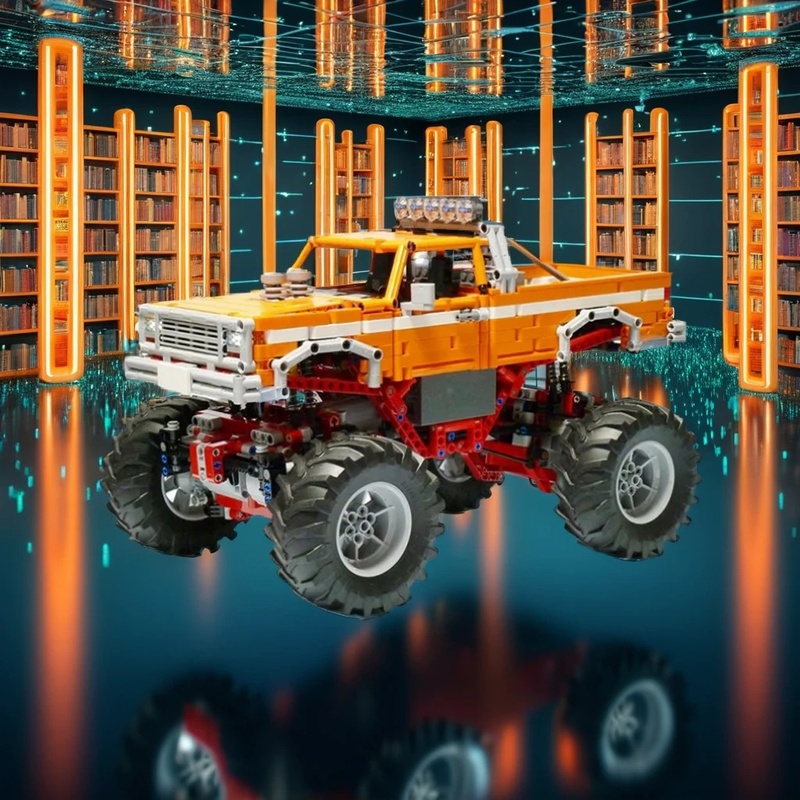 Vintage Collectible Trucks - 1683-delige MOC Technische Vintage Monster Truck