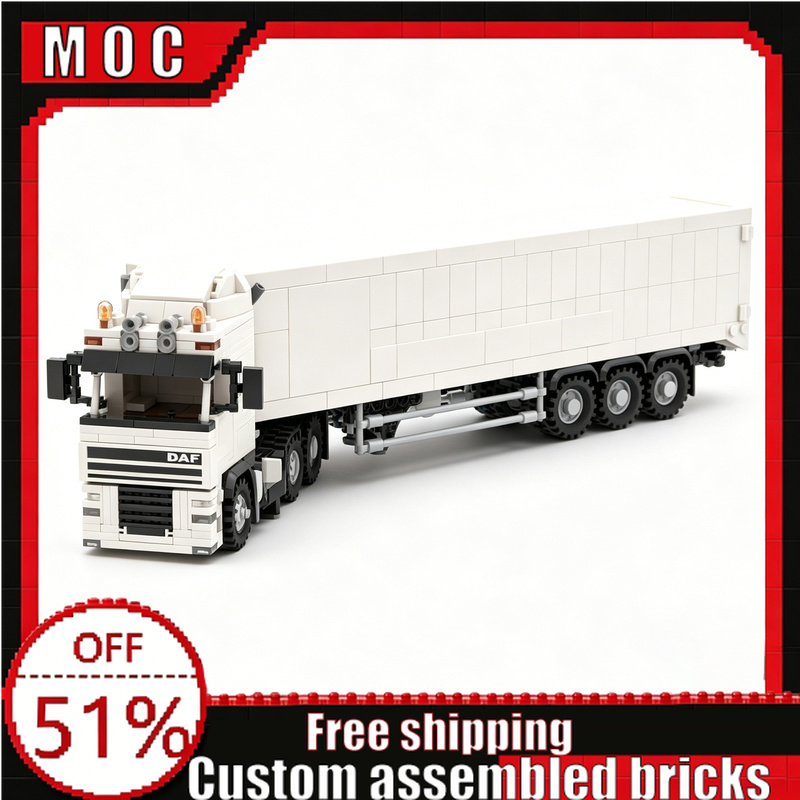 Vintage Collectible Trucks - 991 onderdelen Klassieke vintage melkvrachtwagenmodel bouwstenen