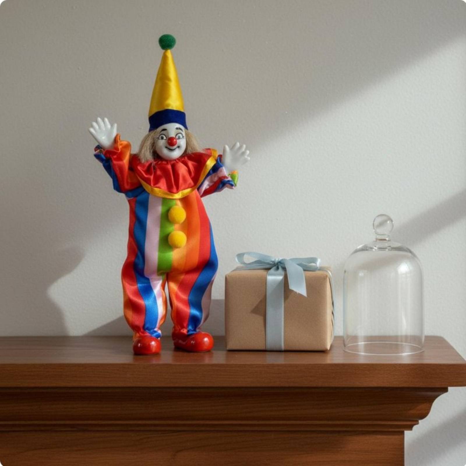 Vintage Collectible Dolls - Vintage porseleinen clownpop, onderscheidend cadeau, verzamelobject,