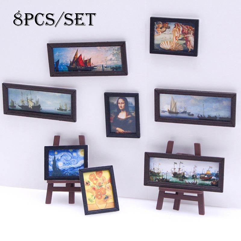 Vintage Collectible Dolls - 8 stks/set 1:12 Poppenhuis Miniatuur Vintage