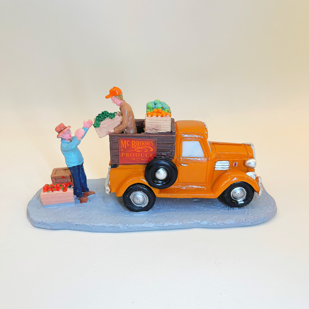 Vintage Collectible Trucks - Vintage boerderij oogstvrachtwagen harsfiguur mini dorp