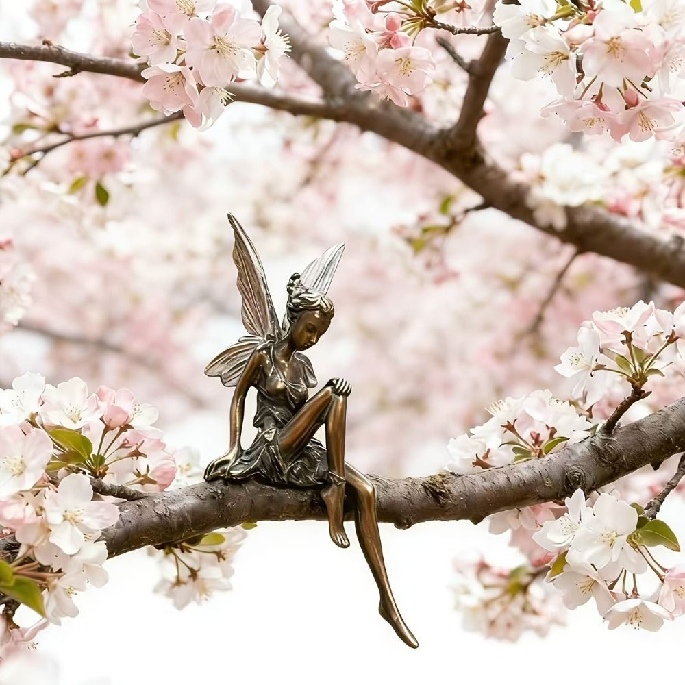Vintage Fairy Figurines Collectible - Vintage stijl hars feeënpopje transparant gevleugeld