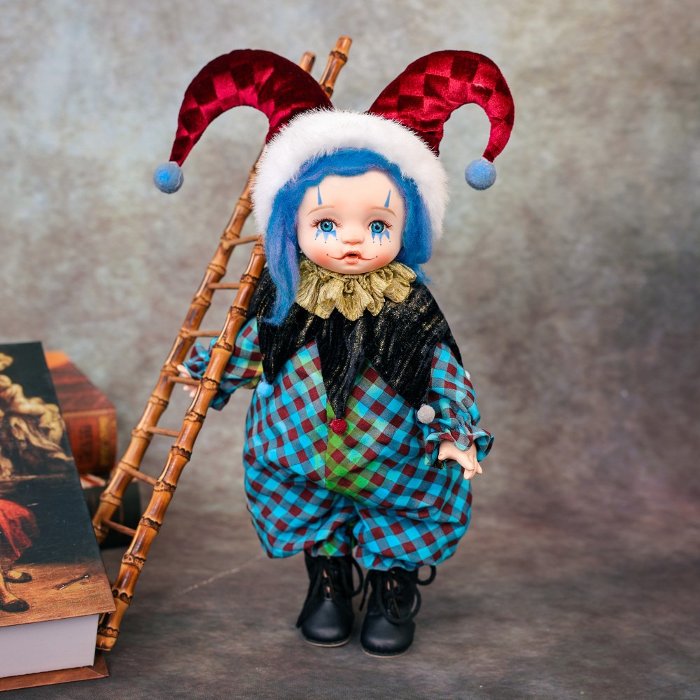 Vintage Collectible And Vintage Dolls - Halloween cadeau 14 inch keramische clownpop