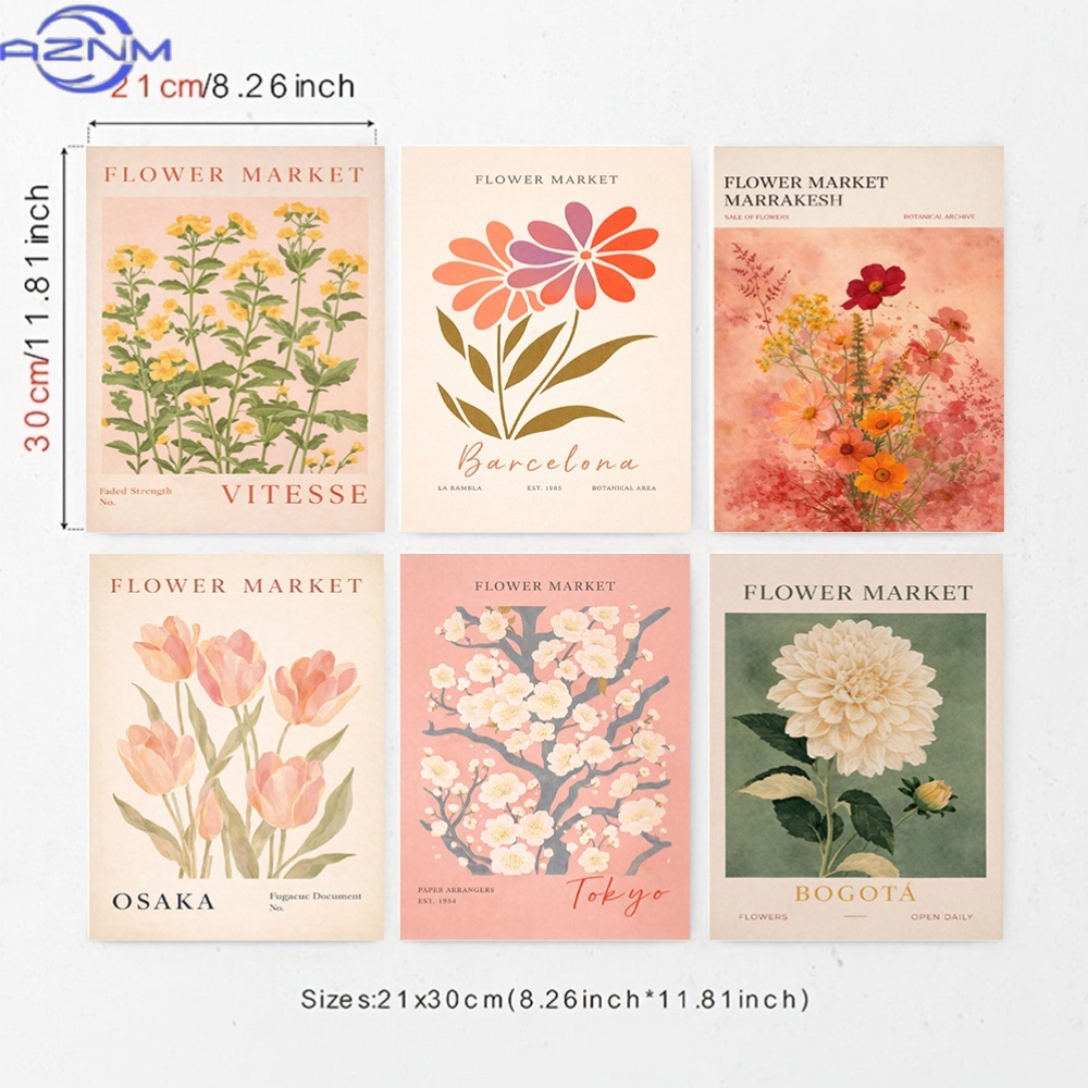 Verzameling van 6 canvasprints - Vintage Collectible Market recensie en prijs